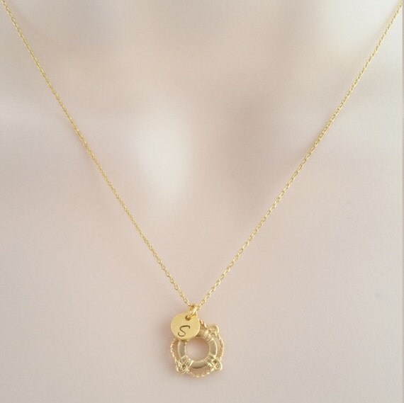 Gold Initial Necklace Gold Jewelry Everyday Wear