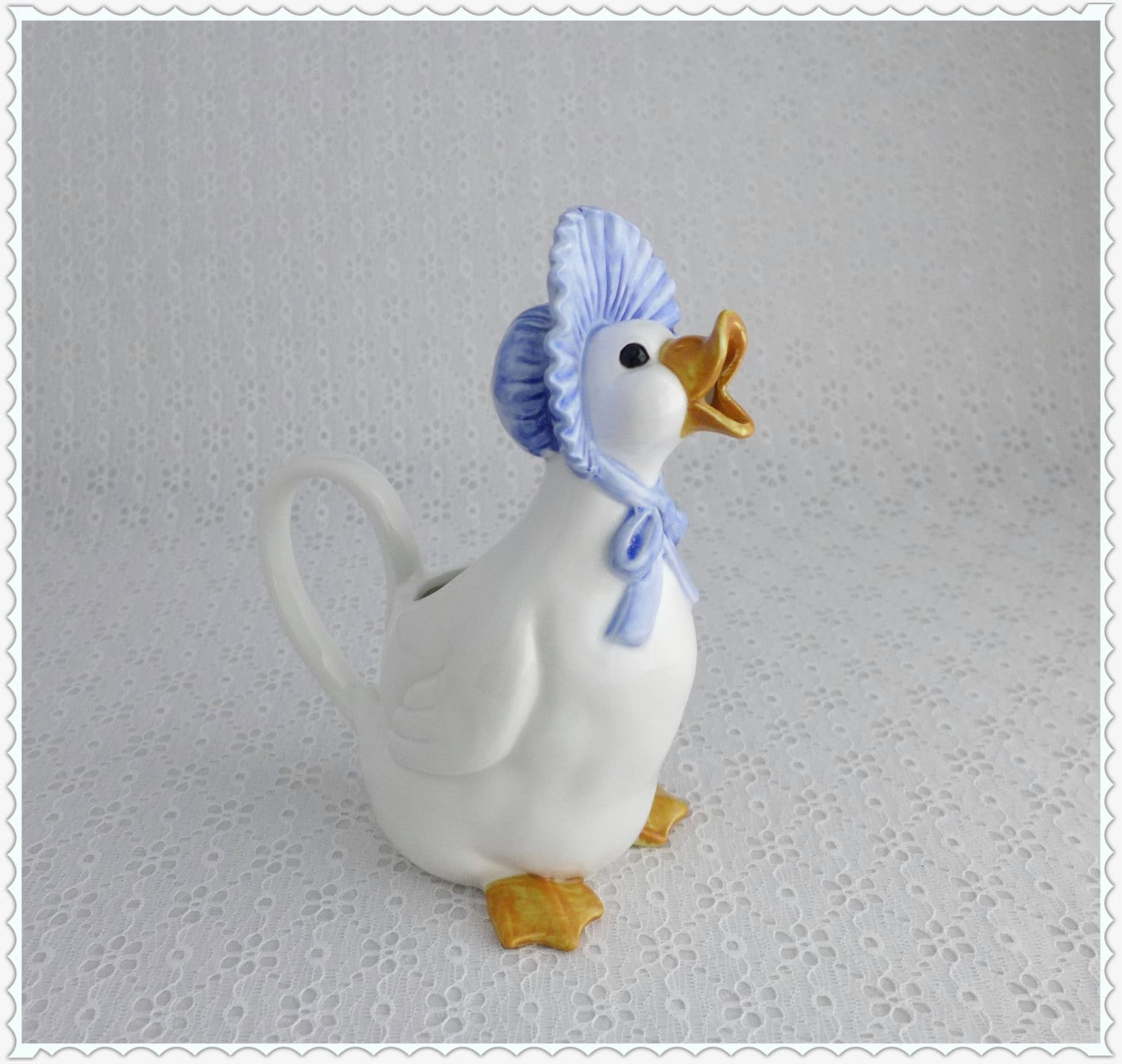 Vintage Duck Creamer, Originals by Erika, Vintage Collectible, White ...