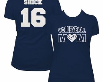 Customized Volleyball Mom shirt, womens personalized volleyball shirt, sports mom, high school volleyball lover, glitter tshirt for mom