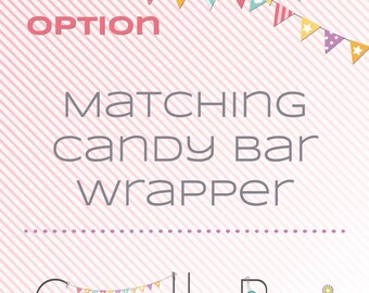 Matching printable chocolate candy bar - matching decoration