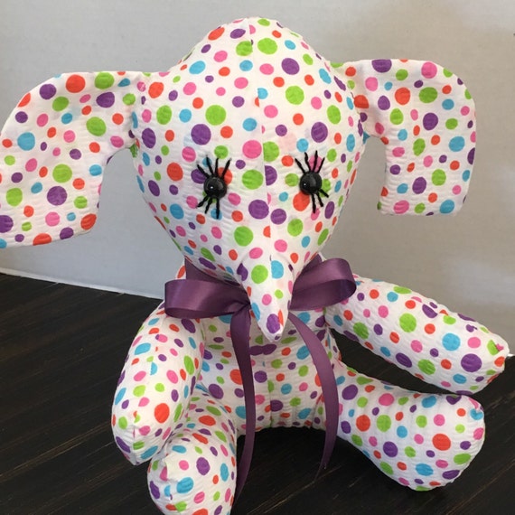 polka dot elephant stuffed animal