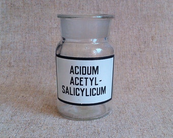 Vintage chemical bottle Glass medical bottle Chemical jar glassware Laboratory supplies glass Old glassware reagents Bottle reagent Antique