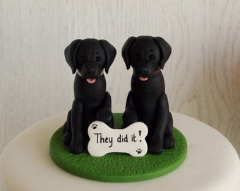 Black Labrador Cake Topper - Dog Cake Topper - Black Lab Cake Topper - Dog Wedding Cake Topper - Custom Labrador Cake Topper - Dog Topper