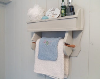 Bathroom Shelf Salle de Bains Towel Rail French Grey Vintage French Vintage Home farmhouse style