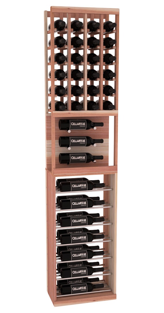 Base Horizontal Wine Rack Display Combo Kit 1 in Redwood. 13