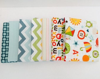 SALE! Fat Quarter Bundle School Days By Zoe Pearn for Riley Blake Designs- 7 Fabrics