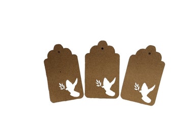 Dove gift tags | Etsy