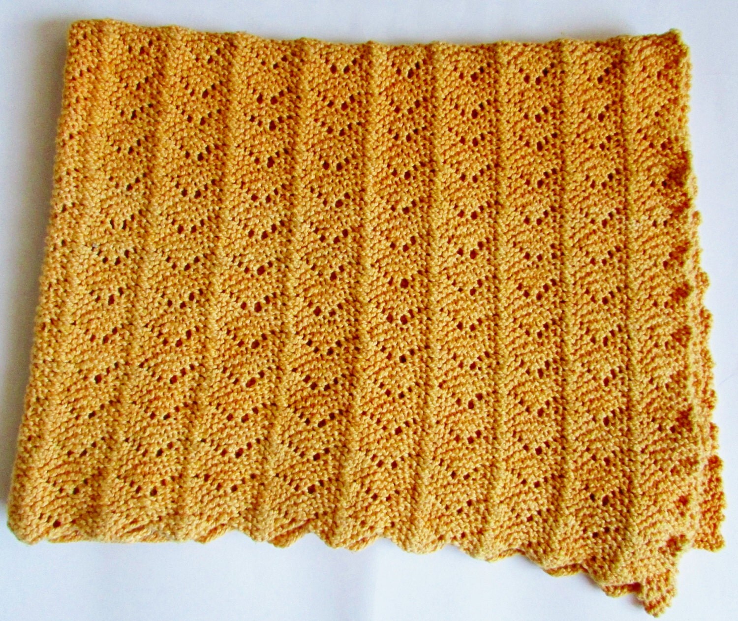 Lacy Summer Baby Blanket Knitting Pattern PDF Download