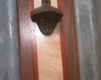 Hanging bottle opener