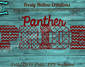 Panther Pride cutting file SVG, DXF, EPS instant download