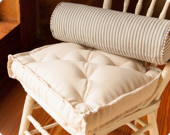 Farmhouse Chair Cushion, French Mattress Cushions, Farmhouse Cushions, Chair pads