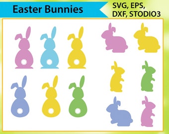 Easter Bunny Svg, Svg files for silhouette cameo, cricut explore, Bunny Svg, Silhouette Cut Files, Cricut Cut Files, Svg Files, PNG, DXF