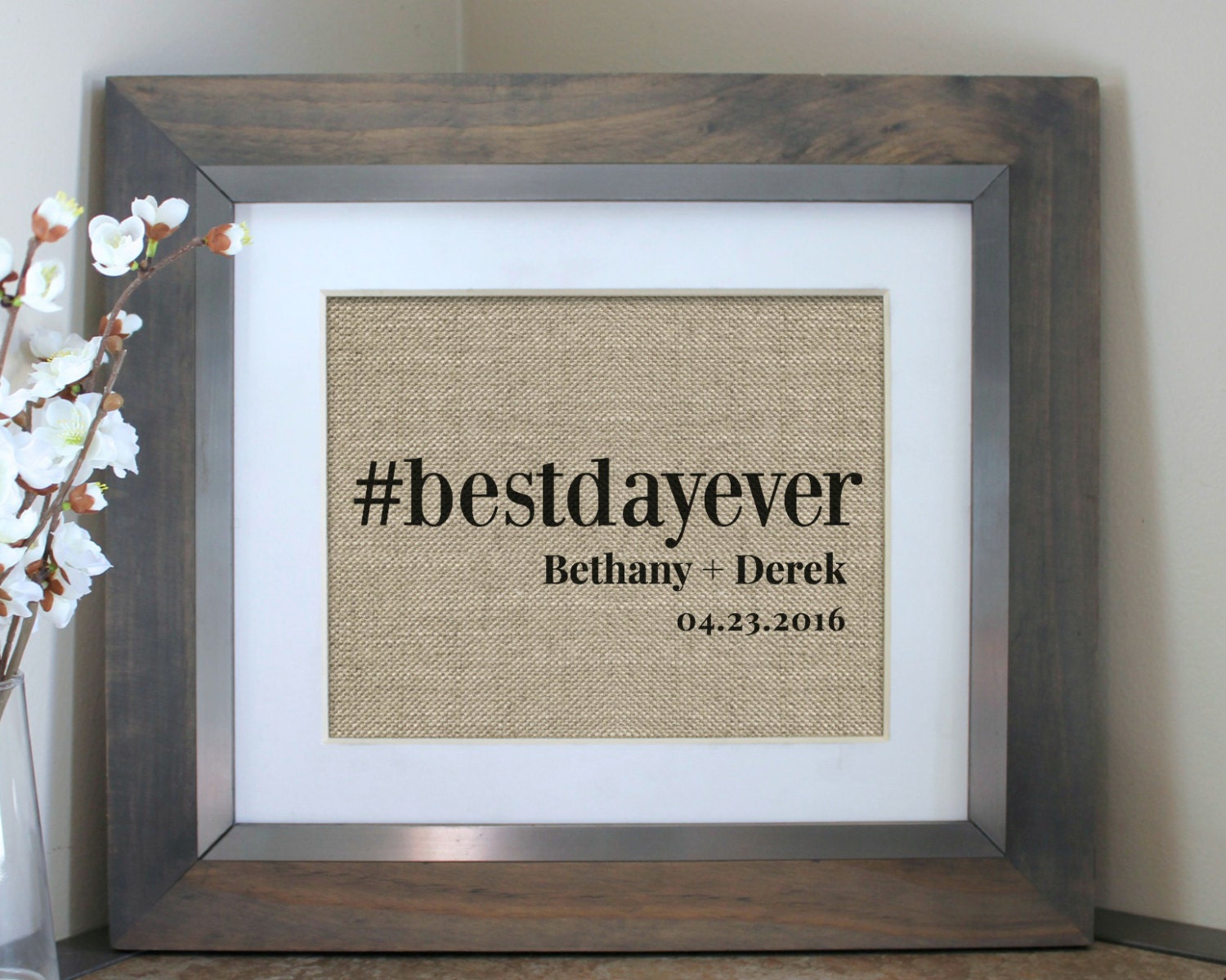 BEST DAY EVER Sign Wedding Hashtag Sign Bridal Shower