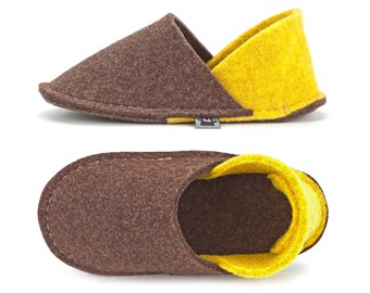 soft sole baby shoes - boys slippers - infant boy shoes - infant shoes for boys - slippers for toddlers - kids slippers - wool felt handmade