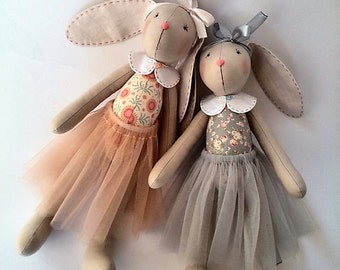 Personalized Baby gifts girls Kids toys Stuffed toy Gift sisters Rag doll Bunny plush Bunny Rabbit Sisters girlfriends Gift for girls