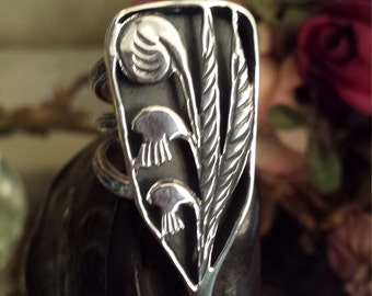 Sterling silver vintage artist "one of a kind" design ring