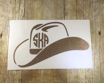 Unique cowboy hat decal related items | Etsy