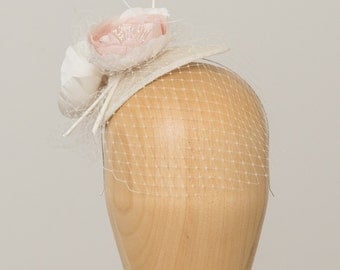 Pink & Ivory Peony Headpiece