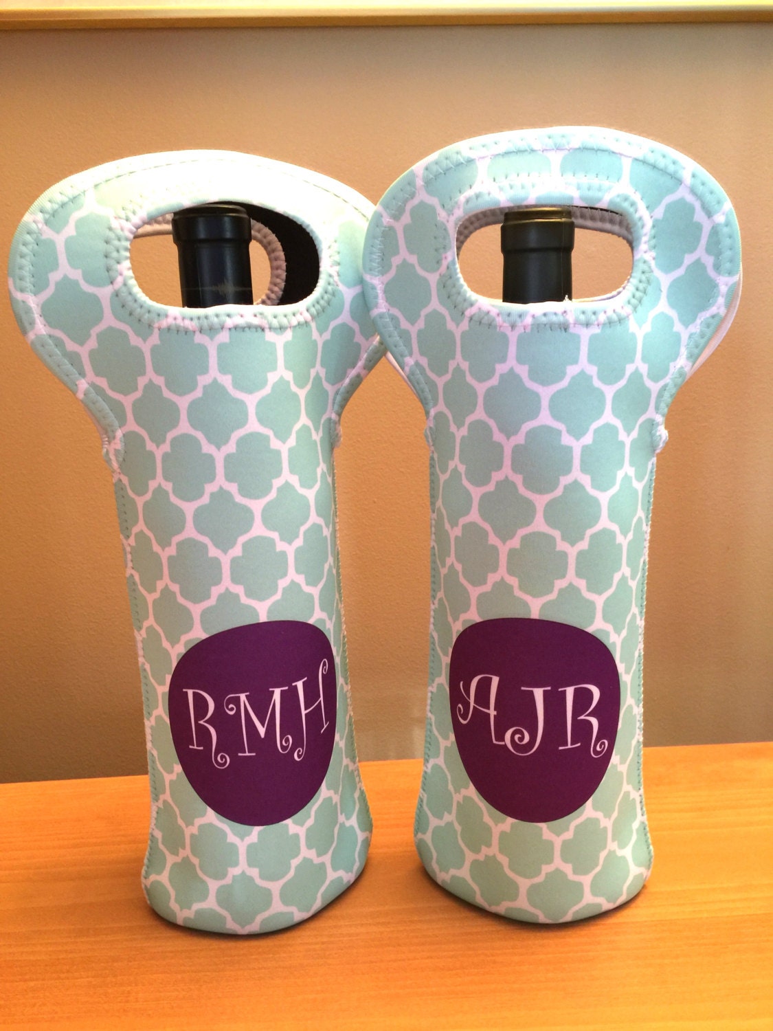 monogrammed wine bags and totes