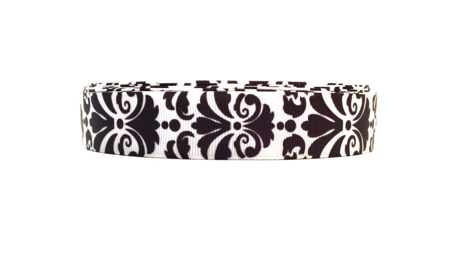 Black Damask Ribbon Damask Print Ribbon Black Damask Damask