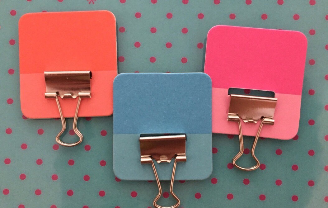 Paper clip clip Binder tabs multicolors paper by plannersandpink