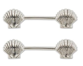 14G Seashell Nipple Barbell Ring (Sold as pair 2pc)