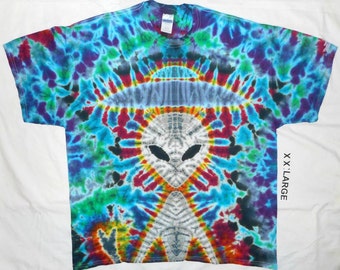 Free Shipping - Handmade Alien Tie Dye Shirt