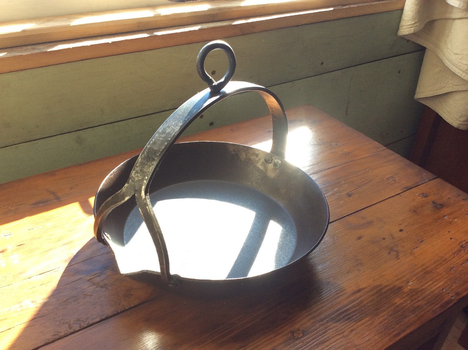 Hand campfire skillet by Clinkerman on Etsy