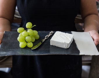 Ceramic Cheese Platter, Ceramic Sushi Platter, Slate Cheese Board , Serving Platter, Serving Tray, Serving Board, Housewarming Gift