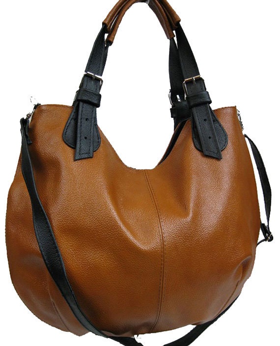 TAN LEATHER BAG Leather Hobo Leather Purse Women's Purse