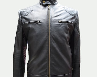 Custom Leather Jacket - Men's Leather Jacket - Motorcross Jacket - 100% Lambskin