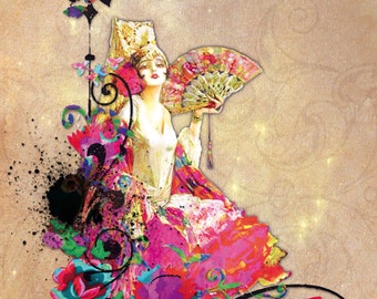 Flamenca à l'éventail