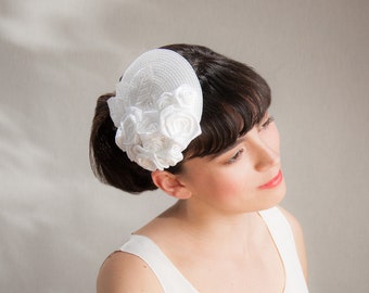 Bridal Fascinator offwhite