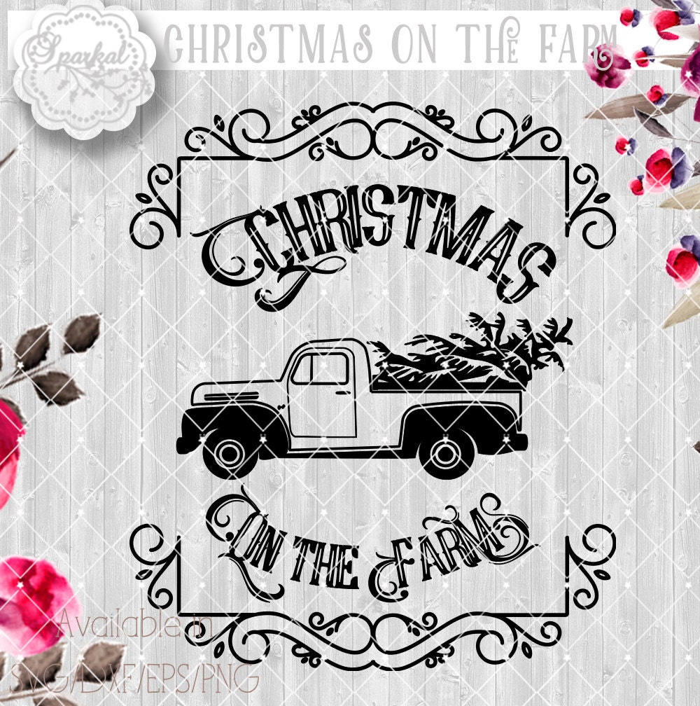 Download Vintage Rustic Christmas Pickup SVG File Cut Files Christmas