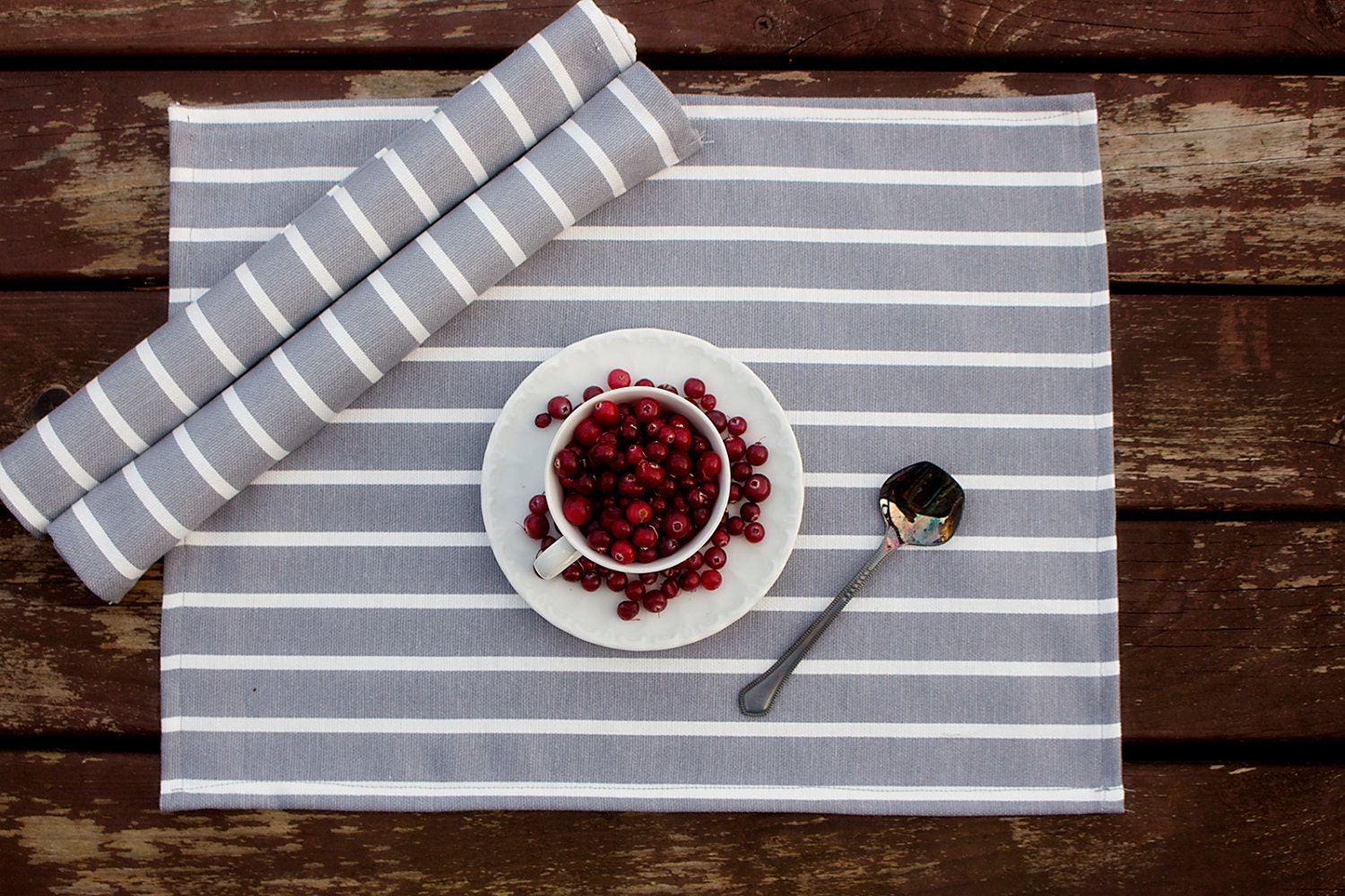 Striped Placemat Table placemats Home decor Handmade Dining