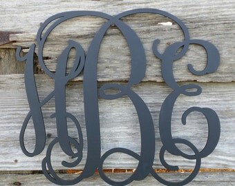 Painted Wooden Monogram - Wooden Monogram Wall Hanging