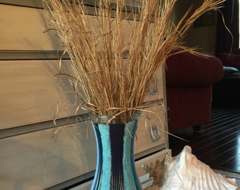 Sand Vase,Stain Glass,Recycled Vase,Beach theme