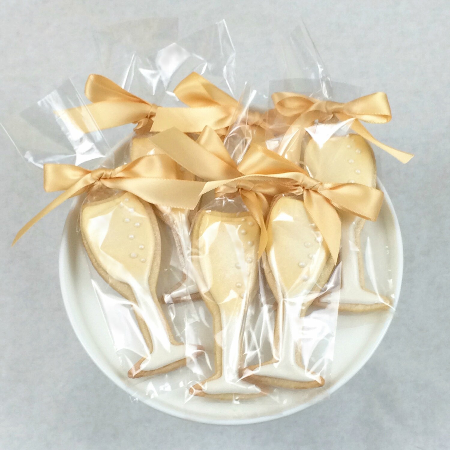Champagne Glass Favor Cookies 1 Dozen