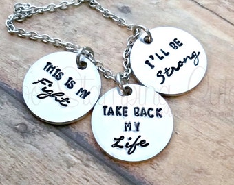 This Is My Fight Song | Strength Necklace | Strength Quotes | Survivor Jewelry | Cancer Survivor | Cancer Fighter | Inspirational Jewelry