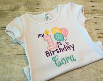 First Birthday Girl shirt or bodysuit - Girl first birthday - 1st birthday shirt - First birthday outfit for girls - Girls birthday party