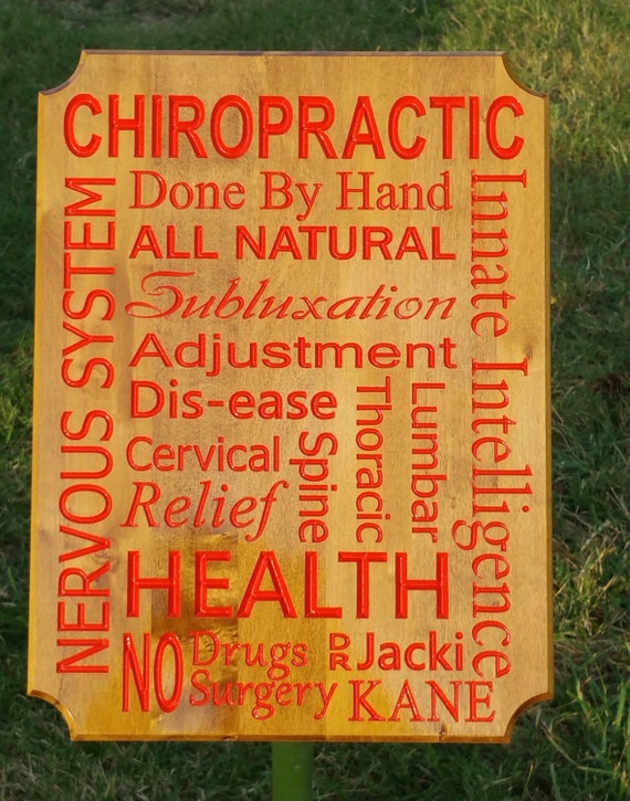 Chiropractic Art Wood Chiropractor Gift Sign by greencottagedesign