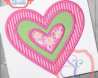 Motif INSERT HEART Applique Design For Machine Embroidery INSTANT Download