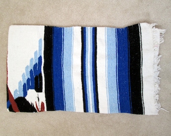 Vintage Mexican Blanket / Rug / Southwest / Southwestern / Soft / Multi-purpose / Throw / Home decor / Mat / Boho / Mexico / Snake / Eagle