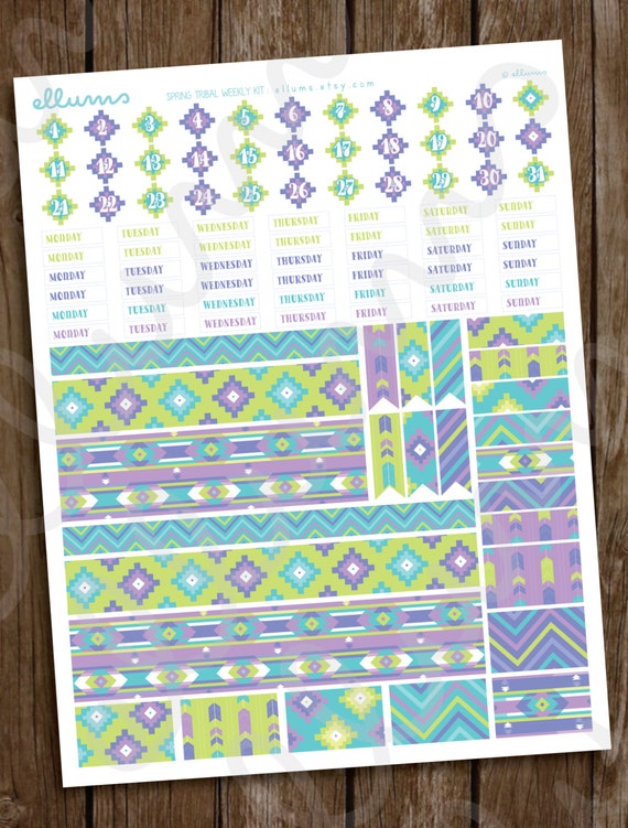 DELUXE Spring Tribal Weekly Kit PRINTABLE Pdf Jpg Tribal