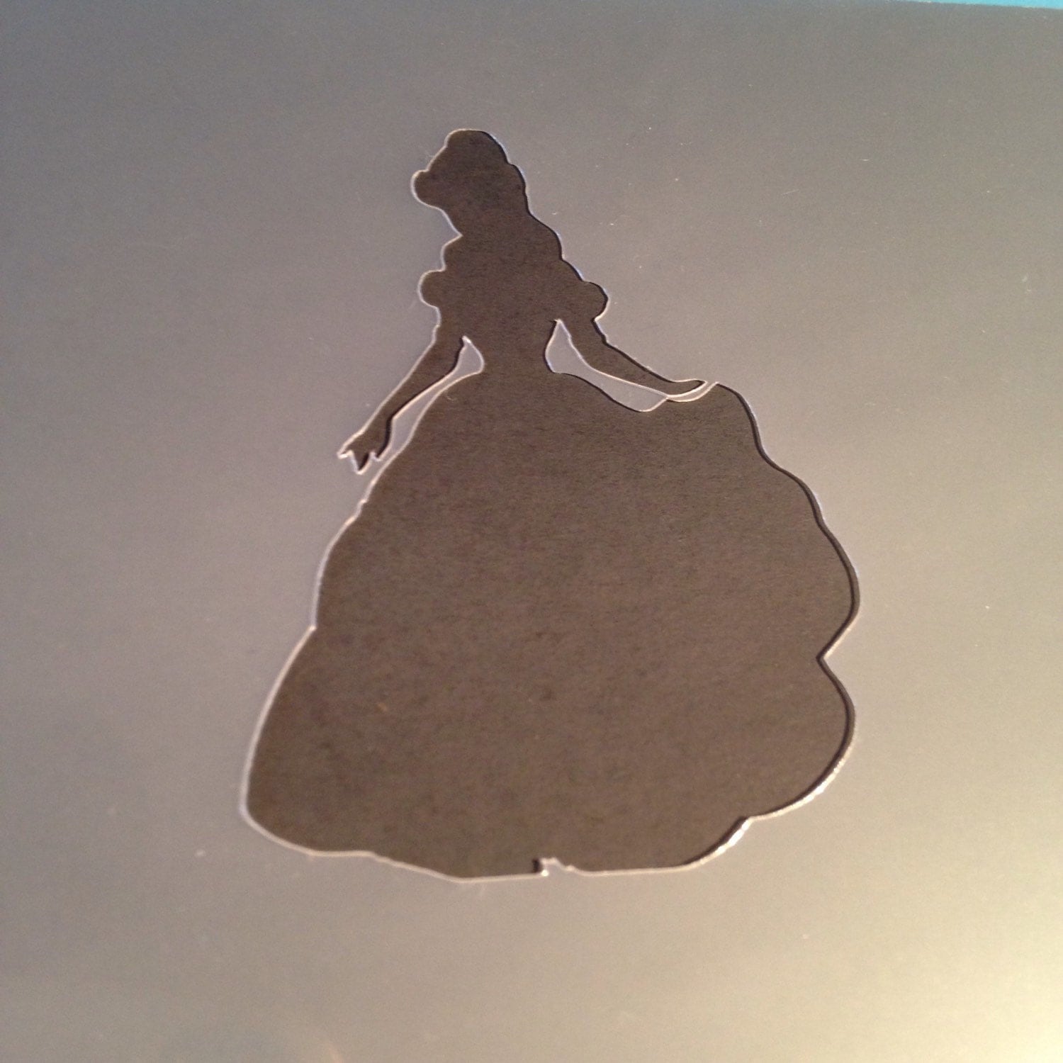 Disney princess stencil belle craft silhouette Girls bedroom nursery ...