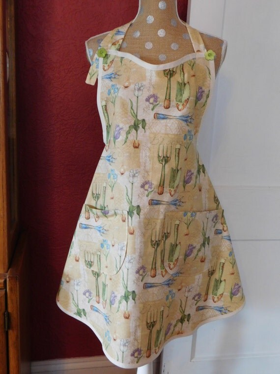 LADIES GARDENING TOOLS Apron with 2 pockets