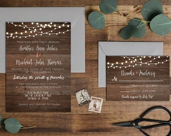 Rustic Wedding Invitation Rustic Wedding Invitation