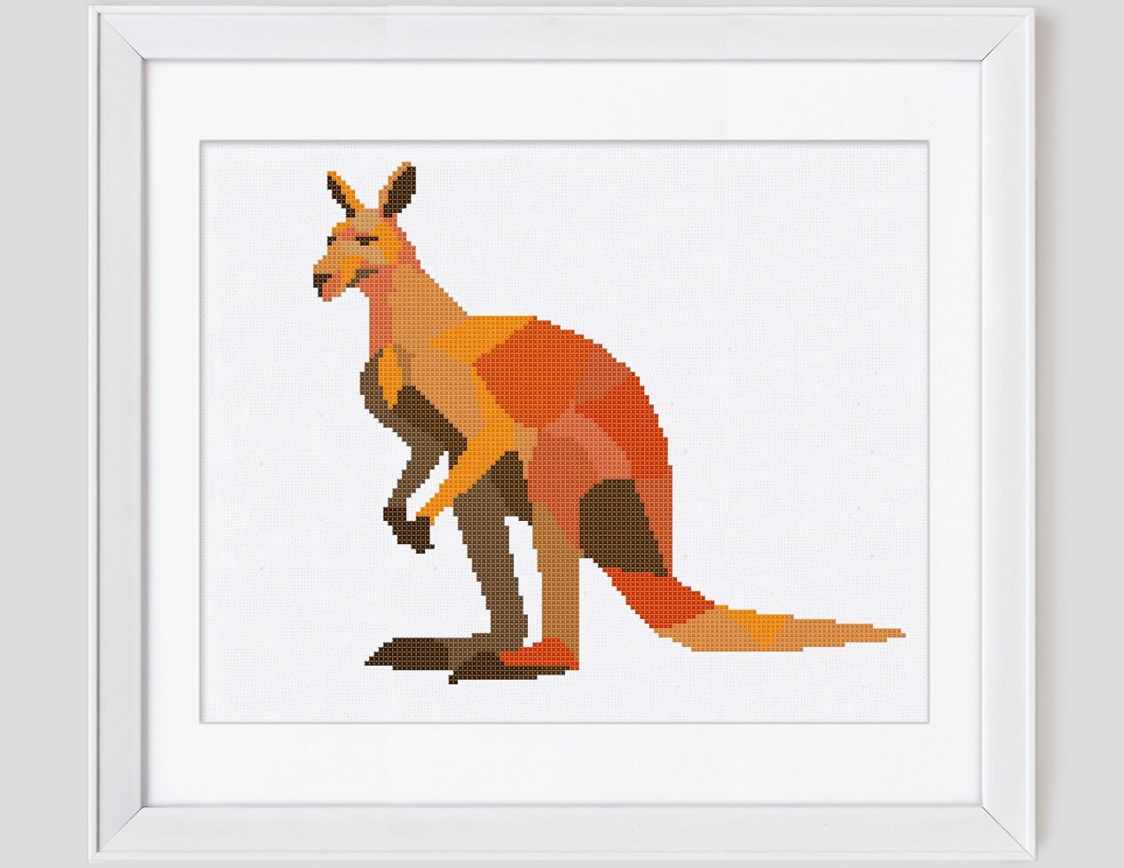 Kangaroo cross stitch pattern kangaroo counted cross stitch
