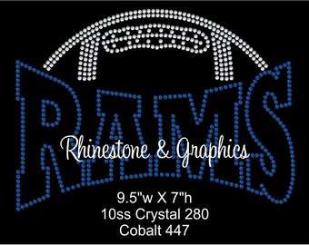 Rhinestone Football Rams Design Pattern Graphic Design Instant Download EPS SVG Cutting Files