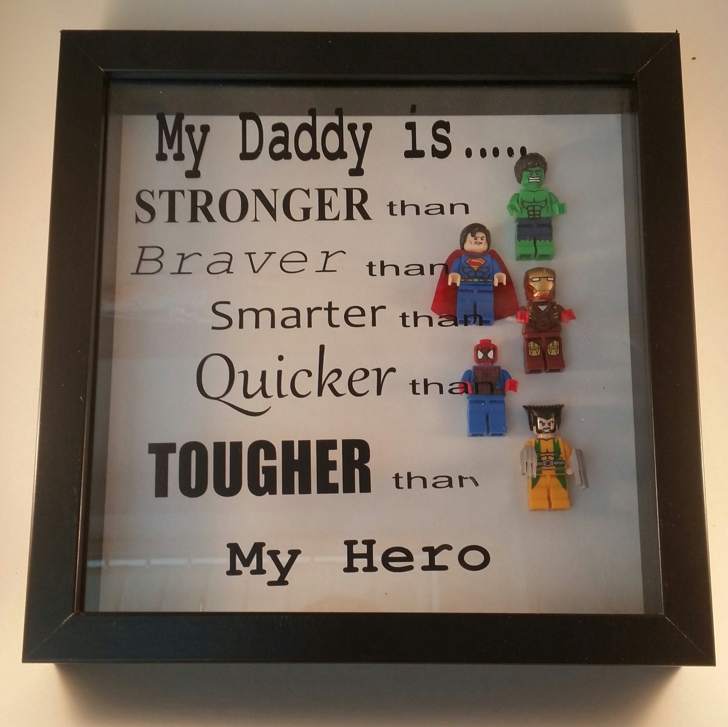 lego superhero frame for dad